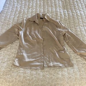 Vintage East 5th Satin Champagne Button Up